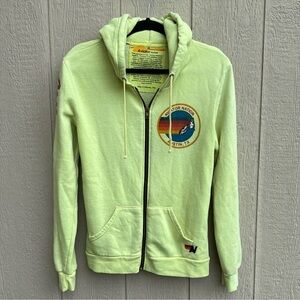 AVIATOR NATION HOODIE NEON YELLOW size m (too small for me :(( )